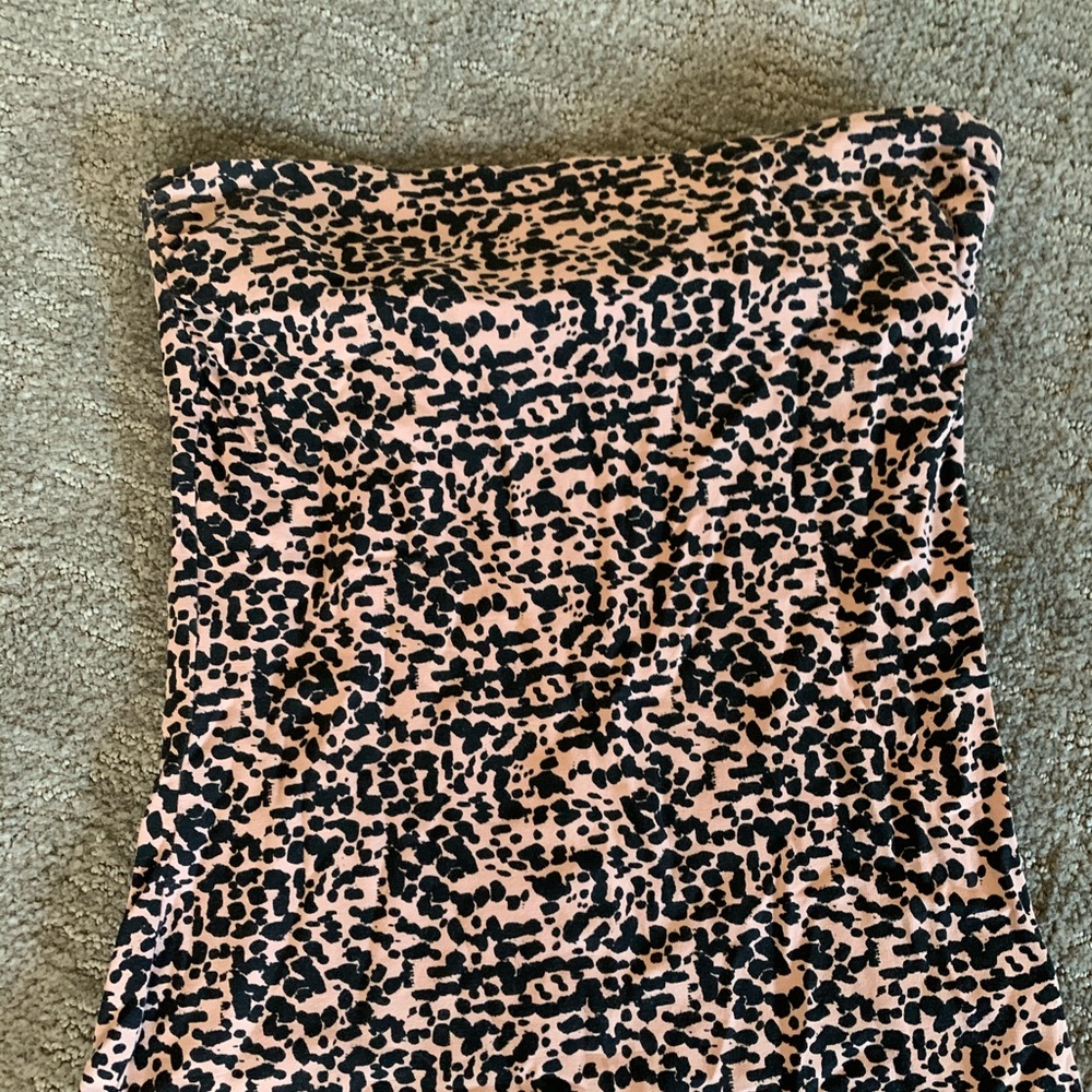 Animal print Pink & Black Tube Top by H&M